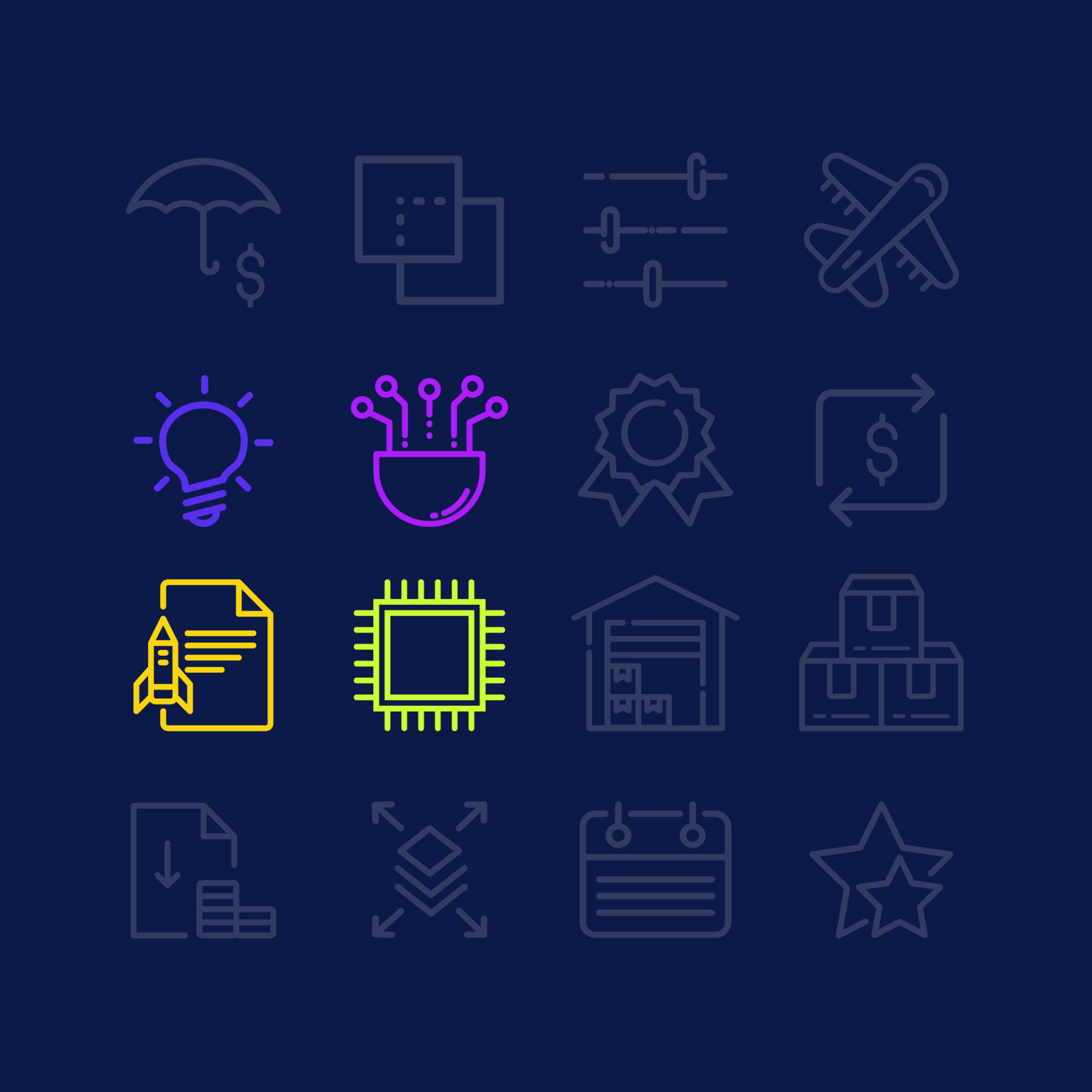 11 Dexory icons