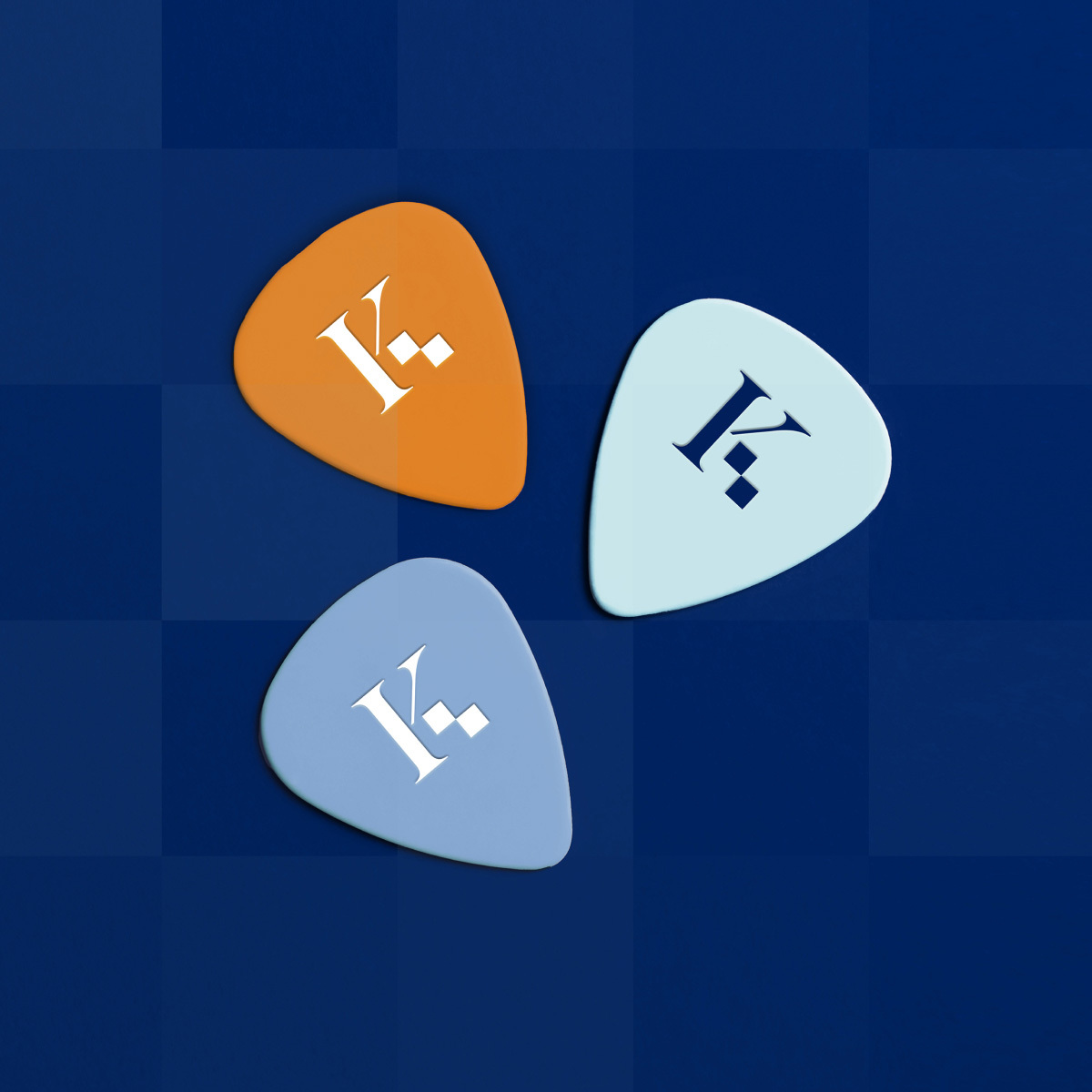 12 Guitar pick Mockup
